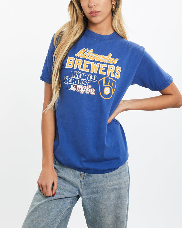 Vintage 1982 MLB Milwaukee Brewers Tee <br>XS , The Real Deal , newtown, sydney, australia, thrift store, opshop, preloved, secondhand, sustainable, retro, antique, 70s, 80s, 90s, 2000s, 00s, fashion, clothing, streetwear, trendy, garment, style, boutique, store, shop, archive, sale, cheap, best, top