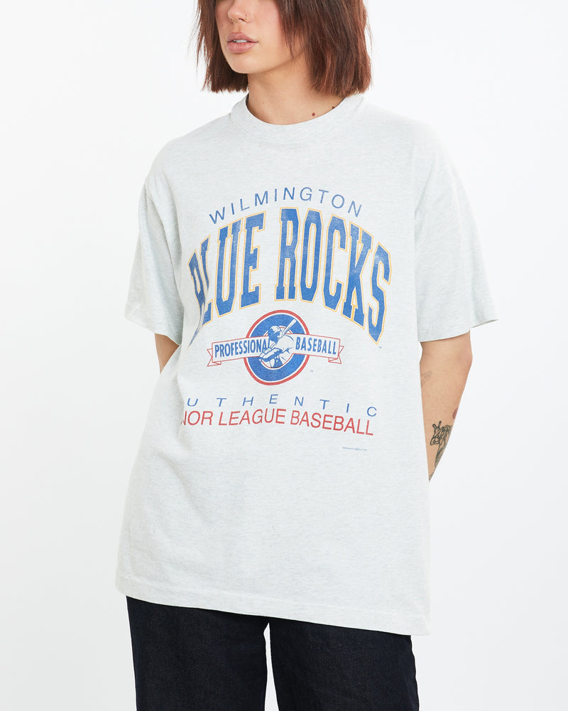 Vintage 1995 MLB Wilmington Blue Rocks Tee <br>M , The Real Deal , newtown, sydney, australia, thrift store, opshop, preloved, secondhand, sustainable, retro, antique, 70s, 80s, 90s, 2000s, 00s, fashion, clothing, streetwear, trendy, garment, style, boutique, store, shop, archive, sale, cheap, best, top