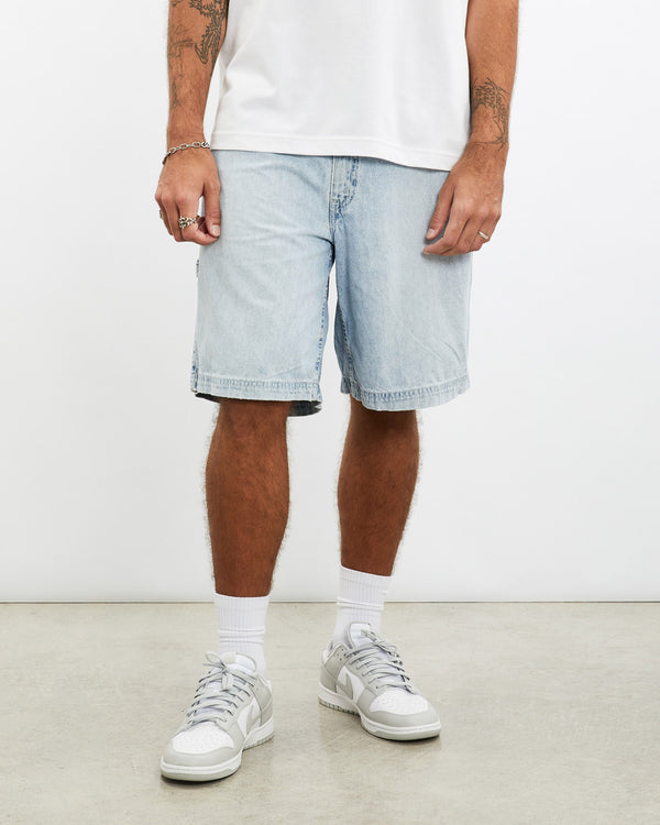 Vintage, Levi's, Denim, Carpenter, Shorts, The Real Deal, size 36", colour Blue, newtown, sydney, australia, thrift store, opshop, preloved, secondhand, sustainable, retro, antique, 70s, 80s, 90s, 2000s, 00s, fashion, clothing, streetwear, trendy, garment, style, boutique, store, shop, archive, sale, cheap, best, top, Shorts