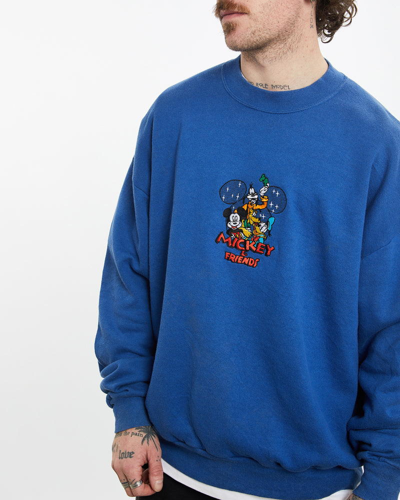 Vintage 90s Disney Mickey Mouse Sweatshirt <br>L , The Real Deal , newtown, sydney, australia, thrift store, opshop, preloved, secondhand, sustainable, retro, antique, 70s, 80s, 90s, 2000s, 00s, fashion, clothing, streetwear, trendy, garment, style, boutique, store, shop, archive, sale, cheap, best, top