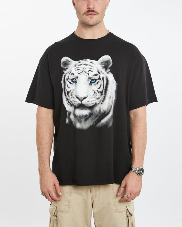 Vintage White Tiger Wildlife Tee <br>L