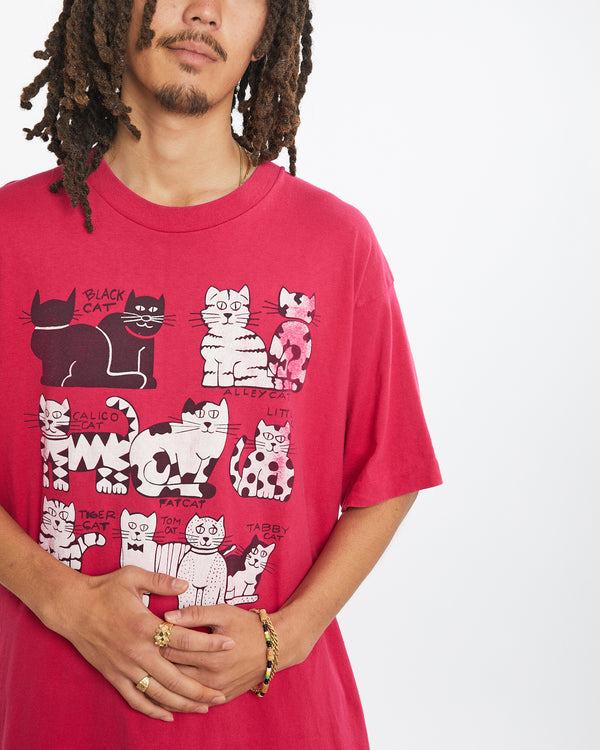 Vintage 90s Cats Tee <br>XL