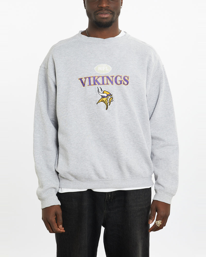 Vintage NFL Minnesota Vikings Sweatshirt <br>L , The Real Deal , newtown, sydney, australia, thrift store, opshop, preloved, secondhand, sustainable, retro, antique, 70s, 80s, 90s, 2000s, 00s, fashion, clothing, streetwear, trendy, garment, style, boutique, store, shop, archive, sale, cheap, best, top