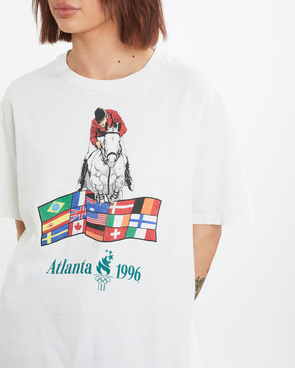 Vintage 1996 Atlanta Olympics Tee <br>M , The Real Deal , newtown, sydney, australia, thrift store, opshop, preloved, secondhand, sustainable, retro, antique, 70s, 80s, 90s, 2000s, 00s, fashion, clothing, streetwear, trendy, garment, style, boutique, store, shop, archive, sale, cheap, best, top