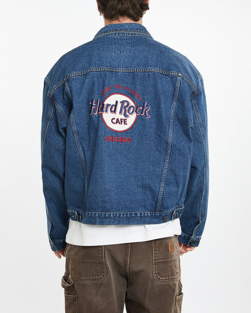 Vintage Hard Rock Cafe Denim Jacket <br>XXL , The Real Deal , newtown, sydney, australia, thrift store, opshop, preloved, secondhand, sustainable, retro, antique, 70s, 80s, 90s, 2000s, 00s, fashion, clothing, streetwear, trendy, garment, style, boutique, store, shop, archive, sale, cheap, best, top