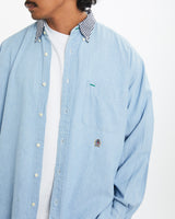 Vintage 90s Tommy Hilfiger Chambray Button Up Shirt <br>L