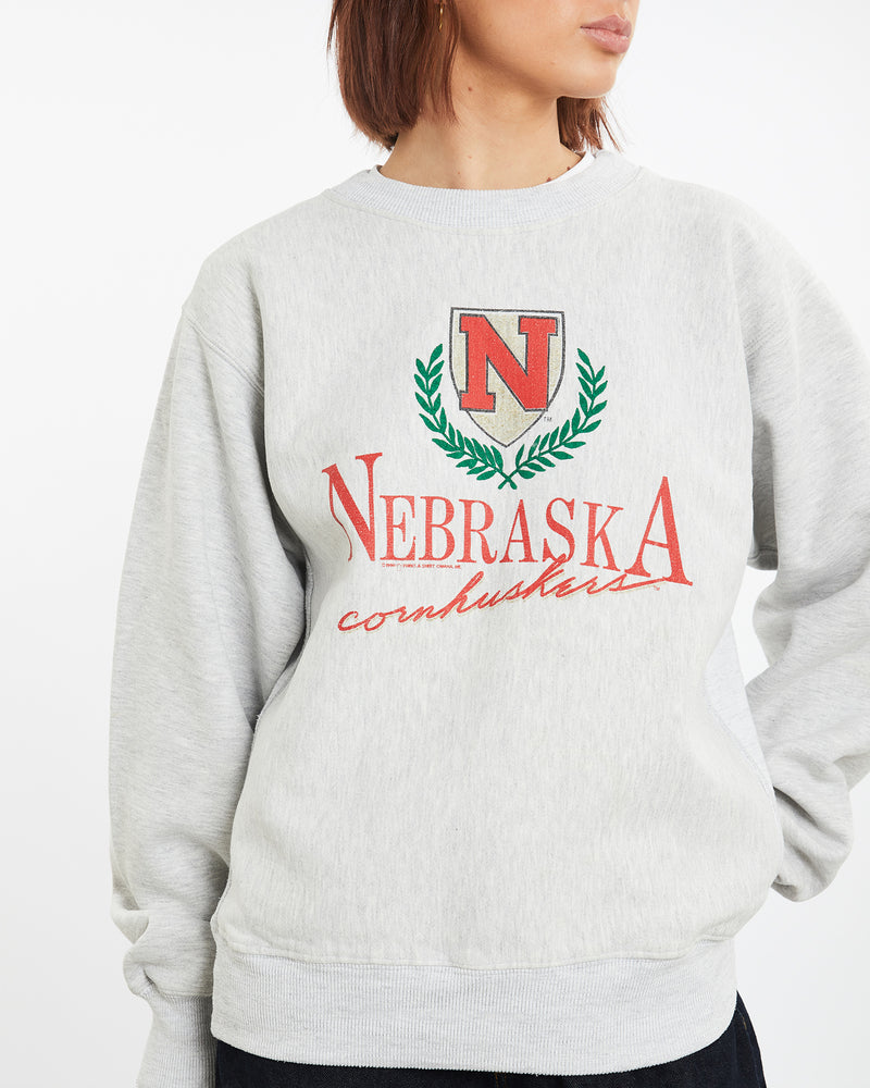 Vintage 1990 NCAA University of Nebraska Huskers Sweatshirt <br>M , The Real Deal , newtown, sydney, australia, thrift store, opshop, preloved, secondhand, sustainable, retro, antique, 70s, 80s, 90s, 2000s, 00s, fashion, clothing, streetwear, trendy, garment, style, boutique, store, shop, archive, sale, cheap, best, top