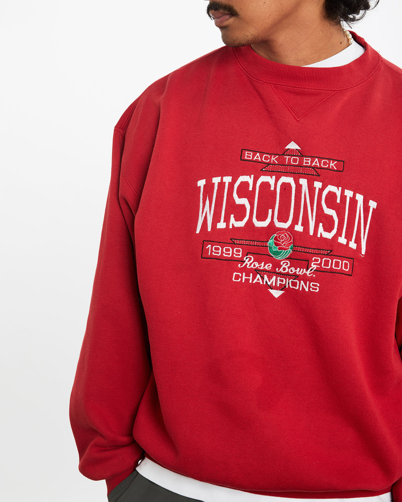 Vintage NCAA Wisconsin Badgers Sweatshirt <br>L , The Real Deal , newtown, sydney, australia, thrift store, opshop, preloved, secondhand, sustainable, retro, antique, 70s, 80s, 90s, 2000s, 00s, fashion, clothing, streetwear, trendy, garment, style, boutique, store, shop, archive, sale, cheap, best, top