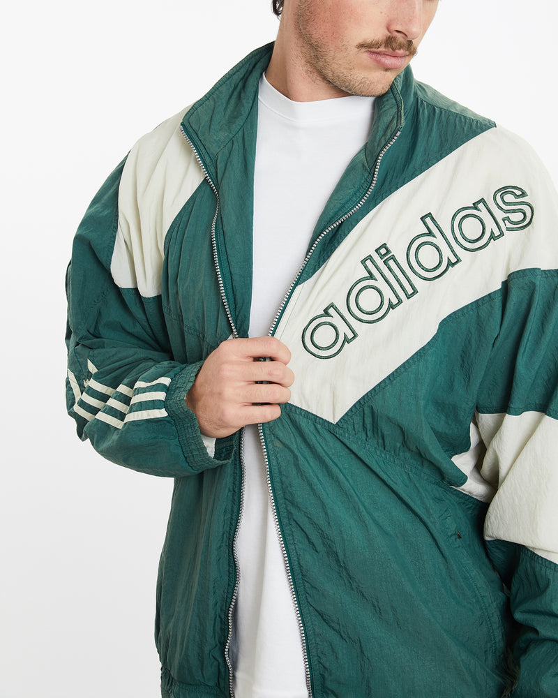 Vintage 90s Adidas Windbreaker Jacket <br>XL , The Real Deal , newtown, sydney, australia, thrift store, opshop, preloved, secondhand, sustainable, retro, antique, 70s, 80s, 90s, 2000s, 00s, fashion, clothing, streetwear, trendy, garment, style, boutique, store, shop, archive, sale, cheap, best, top