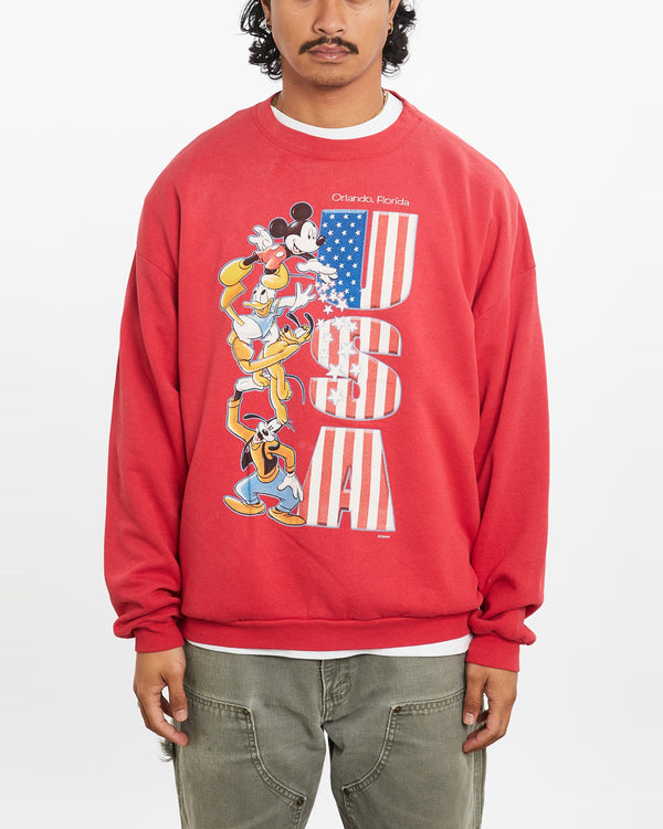 Vintage 90s Disney Mickey Mouse USA Sweatshirt <br>L