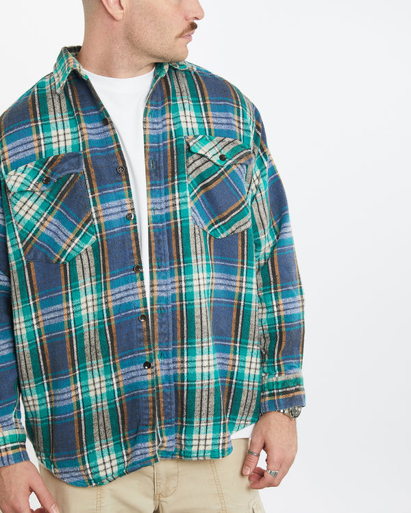 Vintage Work'n Gear Flannelette Button Up Shirt <br>L