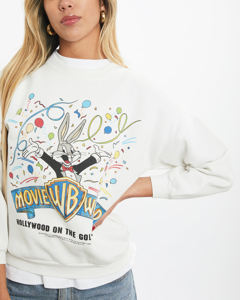 Vintage 1992 Looney Tunes Movie World 'Gold Coast' Sweatshirt <br>XXS