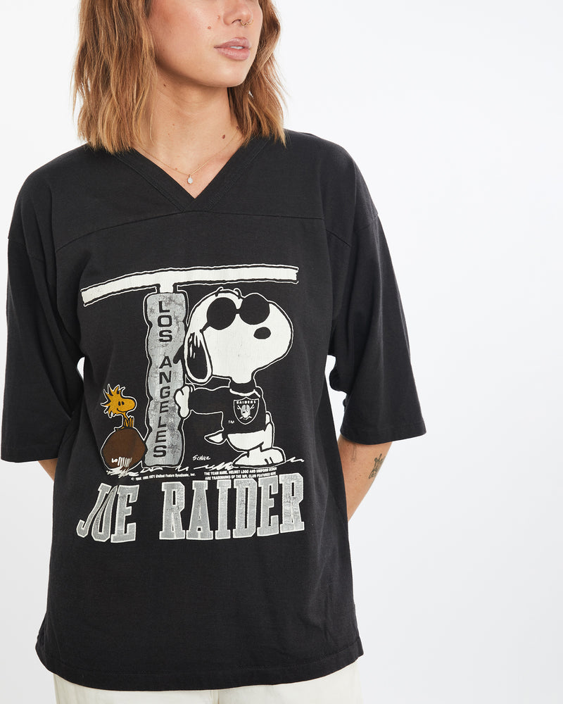 Vintage 90s NFL Los Angeles Raiders Snoopy Jersey <br>M , The Real Deal , newtown, sydney, australia, thrift store, opshop, preloved, secondhand, sustainable, retro, antique, 70s, 80s, 90s, 2000s, 00s, fashion, clothing, streetwear, trendy, garment, style, boutique, store, shop, archive, sale, cheap, best, top