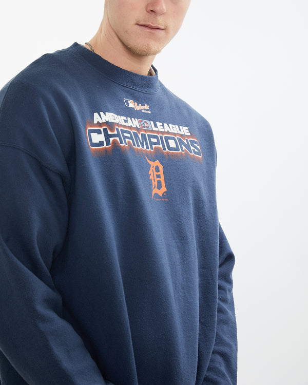 Vintage MLB Detroit Tigers Sweatshirt <br>XXL , The Real Deal , newtown, sydney, australia, thrift store, opshop, preloved, secondhand, sustainable, retro, antique, 70s, 80s, 90s, 2000s, 00s, fashion, clothing, streetwear, trendy, garment, style, boutique, store, shop, archive, sale, cheap, best, top