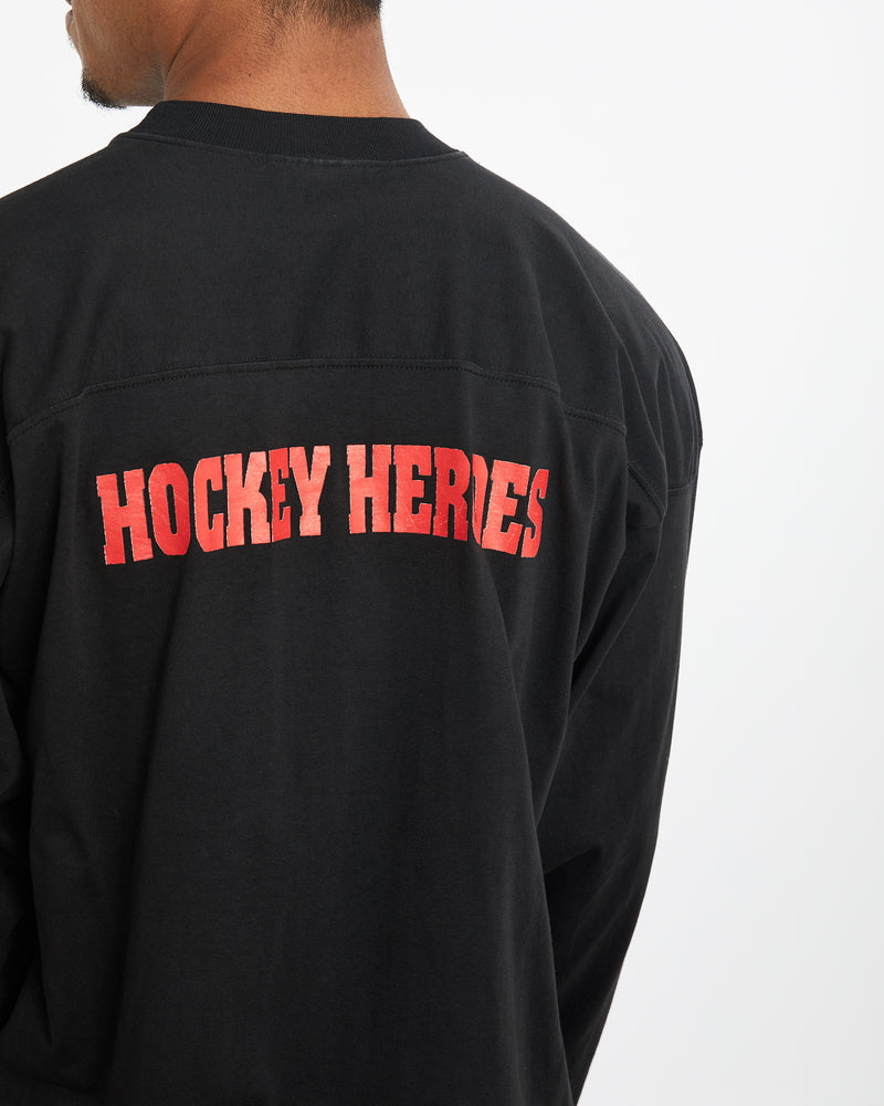 Vintage 90s NHL Hockey Heros Jersey <br>XL , The Real Deal , newtown, sydney, australia, thrift store, opshop, preloved, secondhand, sustainable, retro, antique, 70s, 80s, 90s, 2000s, 00s, fashion, clothing, streetwear, trendy, garment, style, boutique, store, shop, archive, sale, cheap, best, top