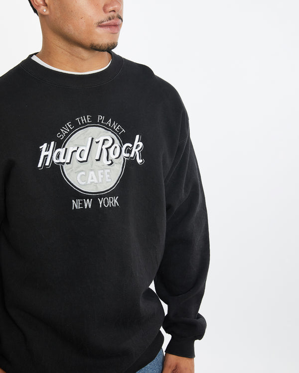 Vintage 90s Hard Rock Cafe 'Save The Planet' Sweatshirt <br>XL , The Real Deal , newtown, sydney, australia, thrift store, opshop, preloved, secondhand, sustainable, retro, antique, 70s, 80s, 90s, 2000s, 00s, fashion, clothing, streetwear, trendy, garment, style, boutique, store, shop, archive, sale, cheap, best, top