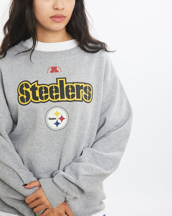 Vintage NFL Pittsburgh Steelers Sweatshirt <br>XS , The Real Deal , newtown, sydney, australia, thrift store, opshop, preloved, secondhand, sustainable, retro, antique, 70s, 80s, 90s, 2000s, 00s, fashion, clothing, streetwear, trendy, garment, style, boutique, store, shop, archive, sale, cheap, best, top