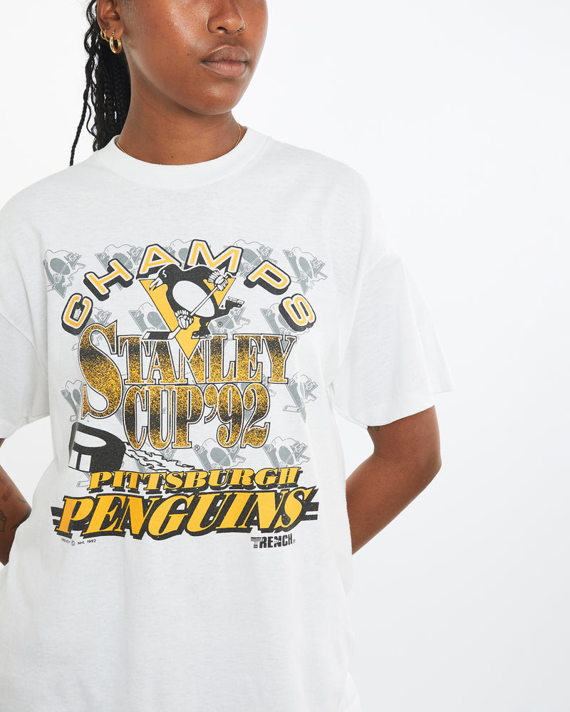 Vintage 1992 NHL Pittsburgh Penguins Tee <br>M , The Real Deal , newtown, sydney, australia, thrift store, opshop, preloved, secondhand, sustainable, retro, antique, 70s, 80s, 90s, 2000s, 00s, fashion, clothing, streetwear, trendy, garment, style, boutique, store, shop, archive, sale, cheap, best, top