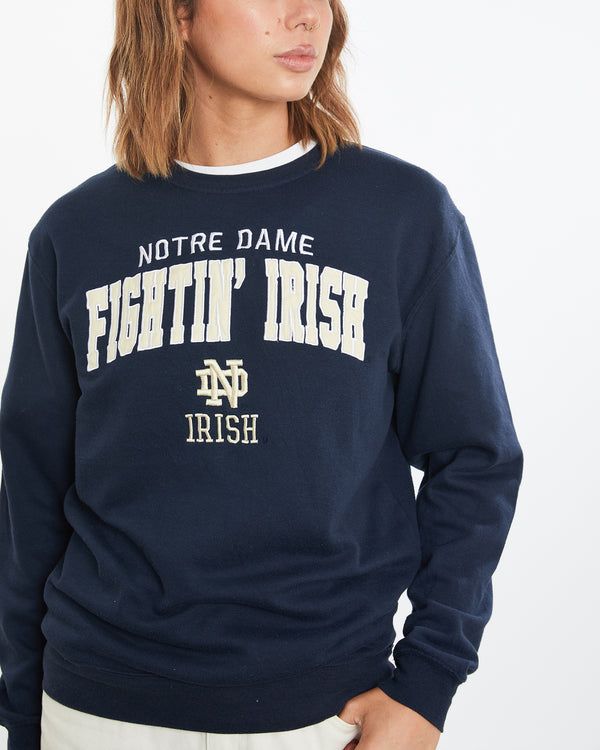 Vintage NCAA Notre Dame Fighting Irish Sweatshirt <br>M , The Real Deal , newtown, sydney, australia, thrift store, opshop, preloved, secondhand, sustainable, retro, antique, 70s, 80s, 90s, 2000s, 00s, fashion, clothing, streetwear, trendy, garment, style, boutique, store, shop, archive, sale, cheap, best, top