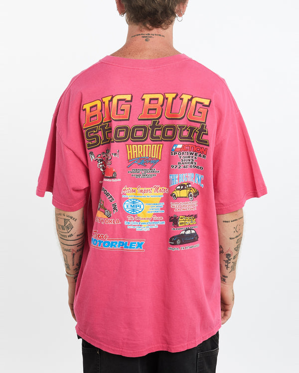 Vintage Big Bug Shootout Racing Tee <br>XL , The Real Deal , newtown, sydney, australia, thrift store, opshop, preloved, secondhand, sustainable, retro, antique, 70s, 80s, 90s, 2000s, 00s, fashion, clothing, streetwear, trendy, garment, style, boutique, store, shop, archive, sale, cheap, best, top