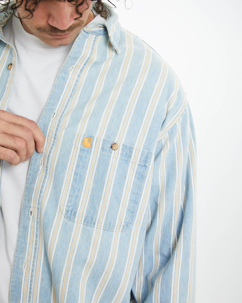 Vintage 90s Carhartt Button Up Shirt <br>XL