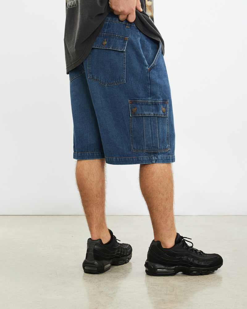 Vintage Run Arounds Denim Cargo Shorts <br>36" , The Real Deal , newtown, sydney, australia, thrift store, opshop, preloved, secondhand, sustainable, retro, antique, 70s, 80s, 90s, 2000s, 00s, fashion, clothing, streetwear, trendy, garment, style, boutique, store, shop, archive, sale, cheap, best, top