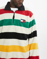 Vintage Tommy Hilfiger Quarter Zip Fleece Sweatshirt <br>L