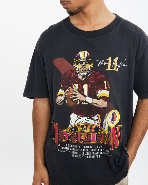 Vintage 90s NFL Washington Redskins 'Mark Rypien' Tee <br>M , The Real Deal , newtown, sydney, australia, thrift store, opshop, preloved, secondhand, sustainable, retro, antique, 70s, 80s, 90s, 2000s, 00s, fashion, clothing, streetwear, trendy, garment, style, boutique, store, shop, archive, sale, cheap, best, top