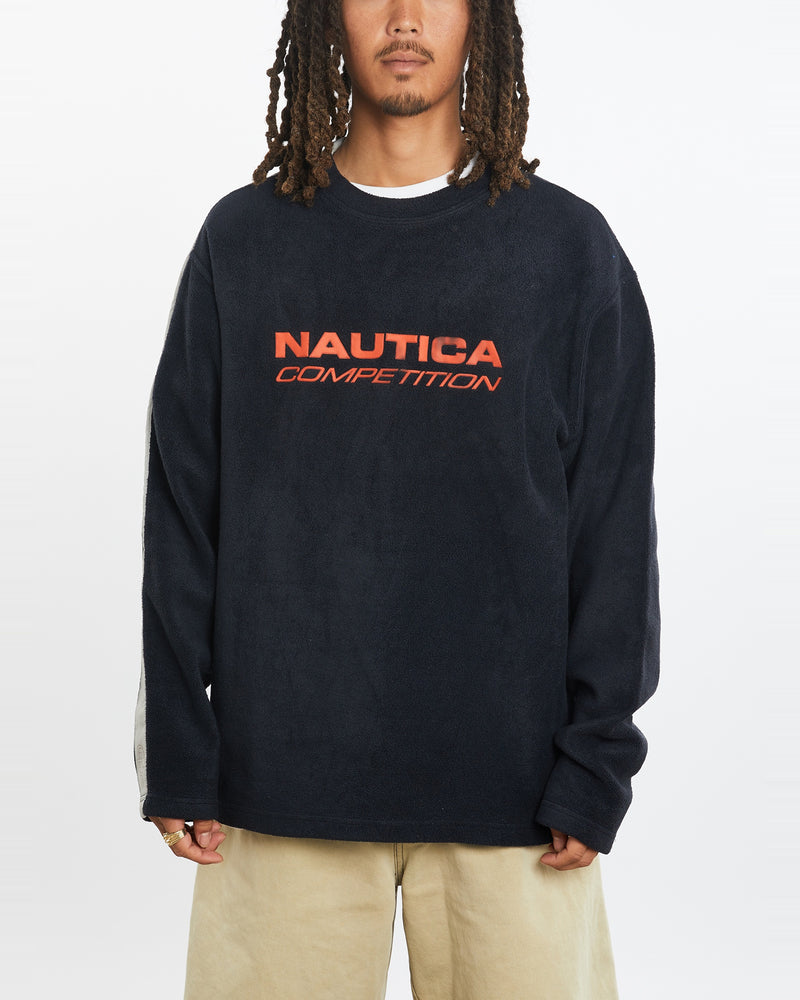 Vintage Nautica Competition Fleece Sweatshirt <br>L , The Real Deal , newtown, sydney, australia, thrift store, opshop, preloved, secondhand, sustainable, retro, antique, 70s, 80s, 90s, 2000s, 00s, fashion, clothing, streetwear, trendy, garment, style, boutique, store, shop, archive, sale, cheap, best, top