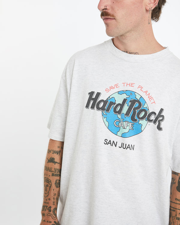 Vintage 90s Hard Rock Cafe 'Save The Planet' Tee <br>L , The Real Deal , newtown, sydney, australia, thrift store, opshop, preloved, secondhand, sustainable, retro, antique, 70s, 80s, 90s, 2000s, 00s, fashion, clothing, streetwear, trendy, garment, style, boutique, store, shop, archive, sale, cheap, best, top