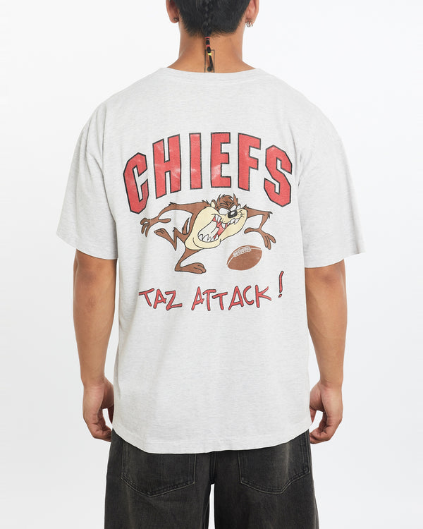 Vintage 90s NFL Kansas City Chiefs Taz Devil Looney Tunes Cartoon Tee <br>L , The Real Deal , newtown, sydney, australia, thrift store, opshop, preloved, secondhand, sustainable, retro, antique, 70s, 80s, 90s, 2000s, 00s, fashion, clothing, streetwear, trendy, garment, style, boutique, store, shop, archive, sale, cheap, best, top