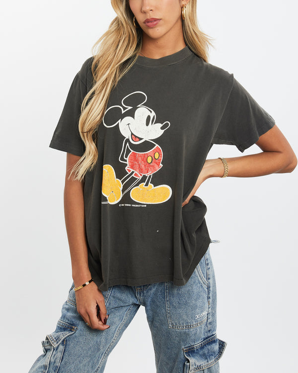 Vintage 80s Disney Mickey Mouse Tee <br>XS , The Real Deal , newtown, sydney, australia, thrift store, opshop, preloved, secondhand, sustainable, retro, antique, 70s, 80s, 90s, 2000s, 00s, fashion, clothing, streetwear, trendy, garment, style, boutique, store, shop, archive, sale, cheap, best, top