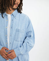 Vintage 90s Nautica Denim Button Up Shirt <br>L