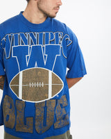 Vintage, 1993, CFL, Winnipeg, Blue, Bombers, Football, Tee, The Real Deal, size large, colour Blue, newtown, sydney, australia, thrift store, opshop, preloved, secondhand, sustainable, retro, antique, 70s, 80s, 90s, 2000s, 00s, fashion, clothing, streetwear, trendy, garment, style, boutique, store, shop, archive, sale, cheap, best, top, T-Shirts