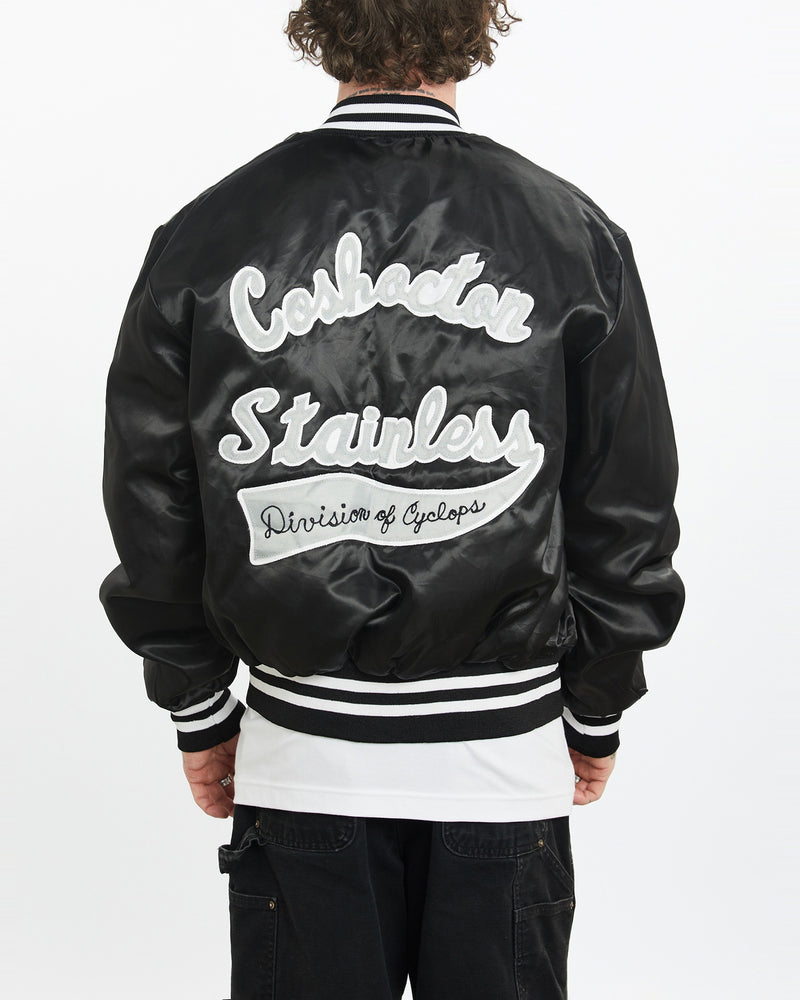 Vintage 90s Coshocton Stainless Satin Bomber Jacket <br>L