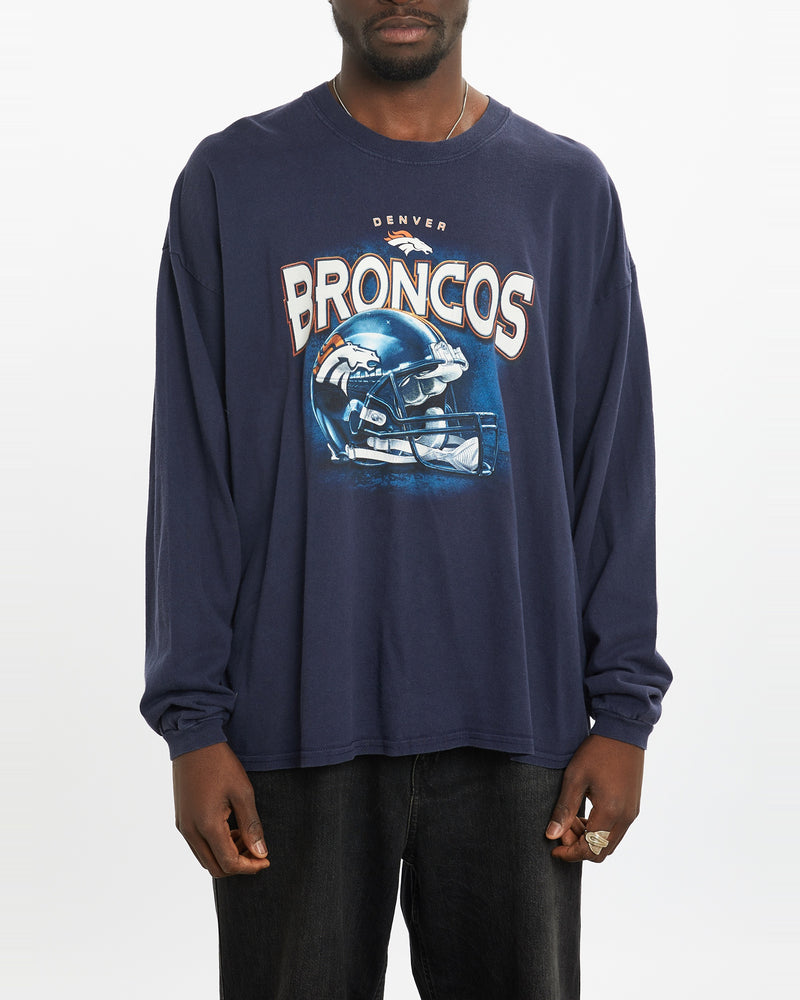 Vintage NFL Denver Broncos Long Sleeve Tee <br>XL , The Real Deal , newtown, sydney, australia, thrift store, opshop, preloved, secondhand, sustainable, retro, antique, 70s, 80s, 90s, 2000s, 00s, fashion, clothing, streetwear, trendy, garment, style, boutique, store, shop, archive, sale, cheap, best, top