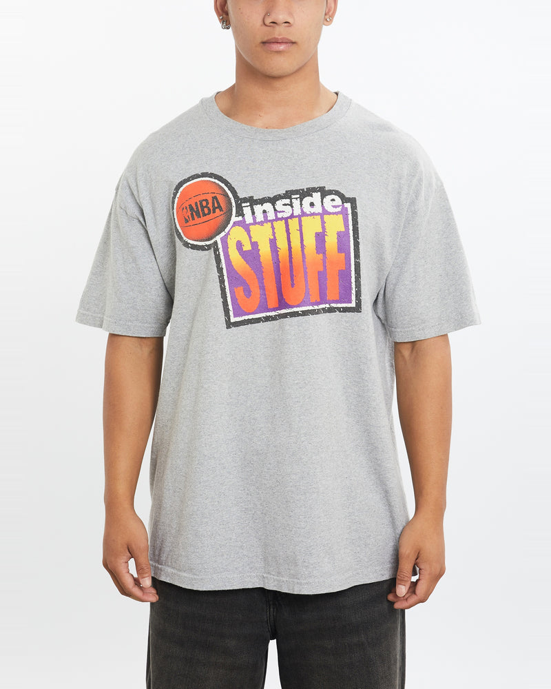 Vintage 90s Champion NBA 'Inside Stuff' Tee <br>L , The Real Deal , newtown, sydney, australia, thrift store, opshop, preloved, secondhand, sustainable, retro, antique, 70s, 80s, 90s, 2000s, 00s, fashion, clothing, streetwear, trendy, garment, style, boutique, store, shop, archive, sale, cheap, best, top