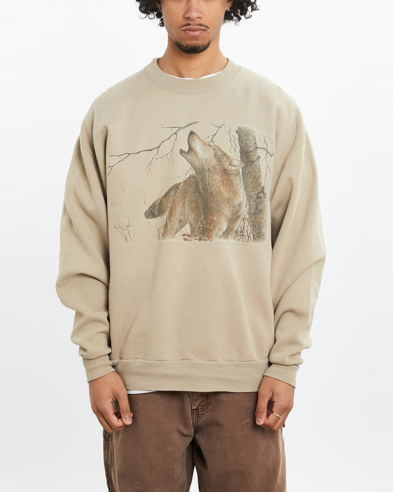 Vintage Wildlife Wolf Sweatshirt <br>M