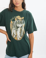 Vintage, 1998, Wolf, Wildlife, Tee, The Real Deal, size small, colour Green, newtown, sydney, australia, thrift store, opshop, preloved, secondhand, sustainable, retro, antique, 70s, 80s, 90s, 2000s, 00s, fashion, clothing, streetwear, trendy, garment, style, boutique, store, shop, archive, sale, cheap, best, top, T-Shirts