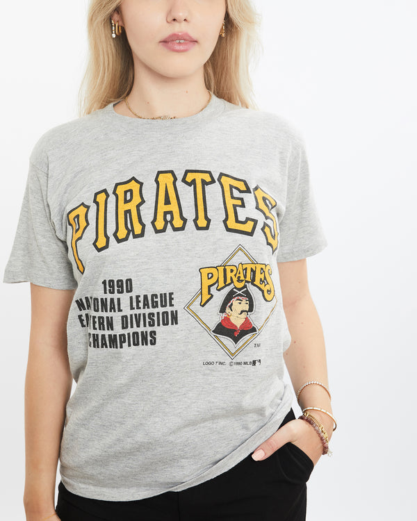 Vintage 1990 MLB Pittsburgh Pirates Tee <br>XS , The Real Deal , newtown, sydney, australia, thrift store, opshop, preloved, secondhand, sustainable, retro, antique, 70s, 80s, 90s, 2000s, 00s, fashion, clothing, streetwear, trendy, garment, style, boutique, store, shop, archive, sale, cheap, best, top