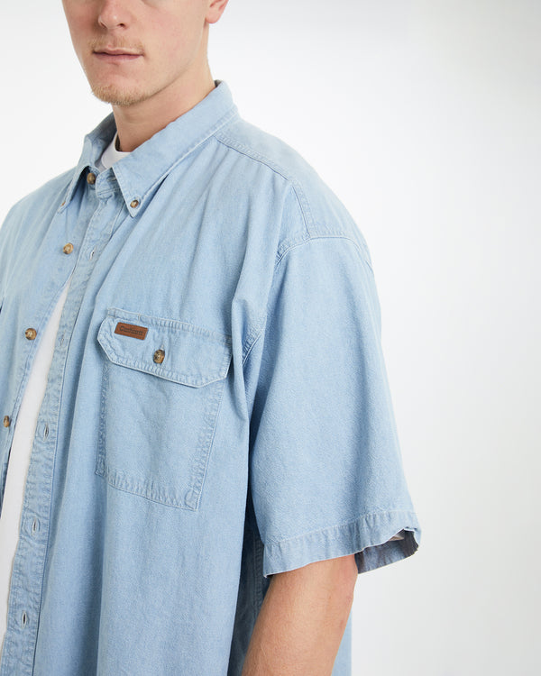 Vintage Carhartt Denim Button Up Shirt <br>XXL