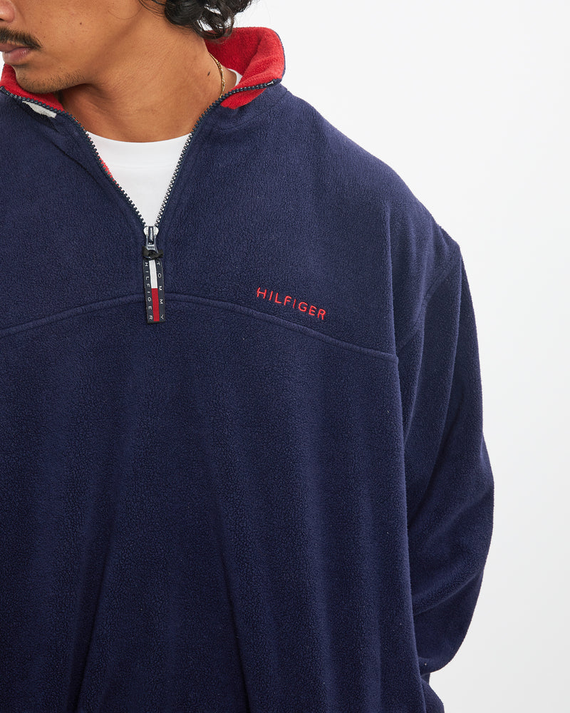 Vintage Tommy Hilfiger Quarter Zip Fleece Sweatshirt <br>L