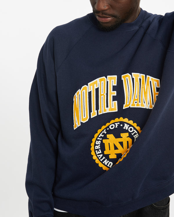 Vintage 90s University of Notre Dame Sweatshirt <br>L , The Real Deal , newtown, sydney, australia, thrift store, opshop, preloved, secondhand, sustainable, retro, antique, 70s, 80s, 90s, 2000s, 00s, fashion, clothing, streetwear, trendy, garment, style, boutique, store, shop, archive, sale, cheap, best, top