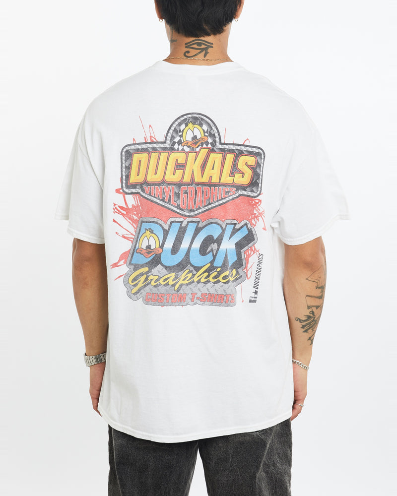 Vintage Duckals Racing Tee <br>XL , The Real Deal , newtown, sydney, australia, thrift store, opshop, preloved, secondhand, sustainable, retro, antique, 70s, 80s, 90s, 2000s, 00s, fashion, clothing, streetwear, trendy, garment, style, boutique, store, shop, archive, sale, cheap, best, top