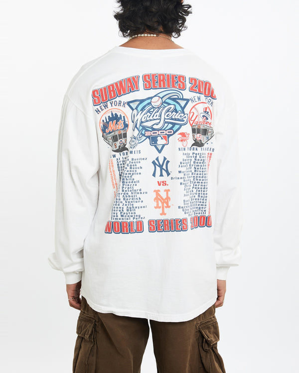 Vintage MLB Mets vs Yankees Long Sleeve Tee <br>XL