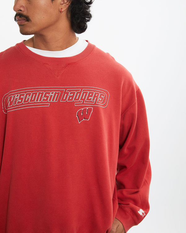 90s Starter NCAA Wisconsin Badgers Sweatshirt <br>L