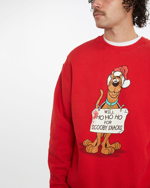 Vintage 1997 Scooby Doo Christmas Sweatshirt <br>XL , The Real Deal , newtown, sydney, australia, thrift store, opshop, preloved, secondhand, sustainable, retro, antique, 70s, 80s, 90s, 2000s, 00s, fashion, clothing, streetwear, trendy, garment, style, boutique, store, shop, archive, sale, cheap, best, top