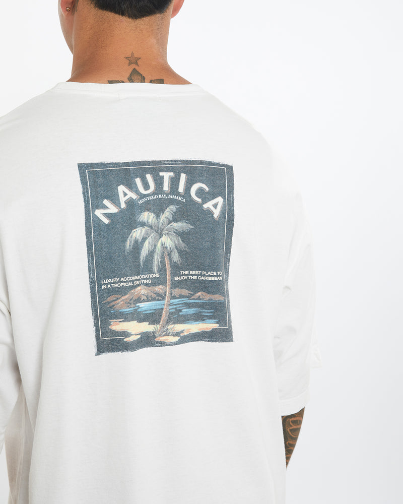 Vintage 90s Nautica Island Expeditions Tee <br>XL , The Real Deal , newtown, sydney, australia, thrift store, opshop, preloved, secondhand, sustainable, retro, antique, 70s, 80s, 90s, 2000s, 00s, fashion, clothing, streetwear, trendy, garment, style, boutique, store, shop, archive, sale, cheap, best, top