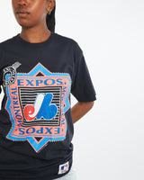 Vintage 1990 MLB Montreal Expos Tee <br>M