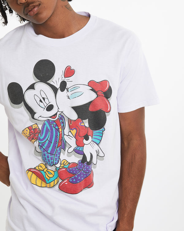 Vintage 90s Disney Mickey & Minnie Mouse Tee <br>L , The Real Deal , newtown, sydney, australia, thrift store, opshop, preloved, secondhand, sustainable, retro, antique, 70s, 80s, 90s, 2000s, 00s, fashion, clothing, streetwear, trendy, garment, style, boutique, store, shop, archive, sale, cheap, best, top